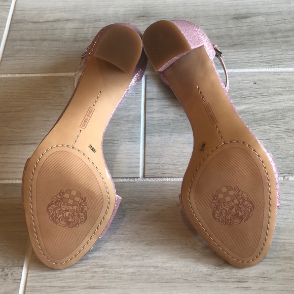 NIB Vince Camuto pink glitter “Corlina” heels - Picture 3 of 8